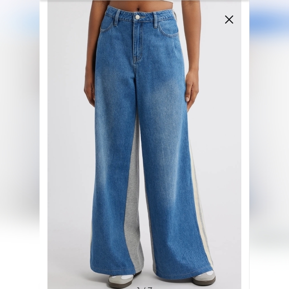 PTCL NWTs Stripe Wide Leg Jeans